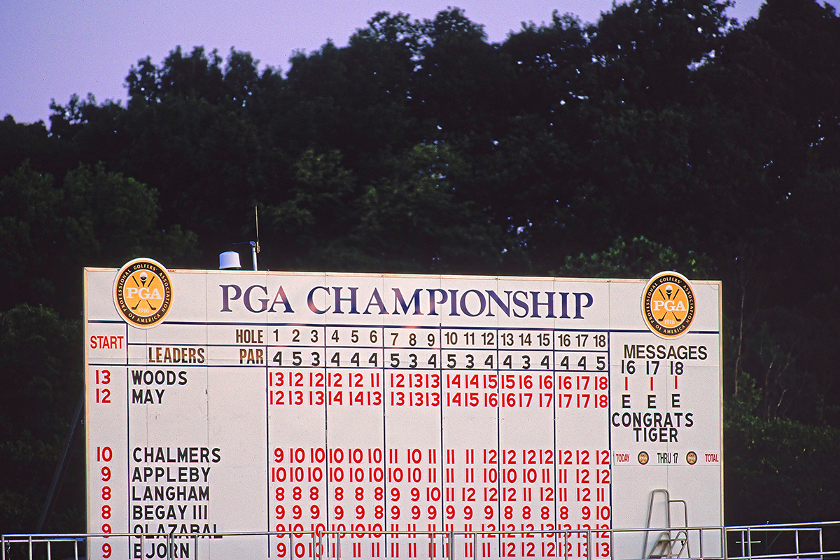 Tiger’s victory marked the first time
since Ben Hogan in
1953 that a player had won three Majors in the same calendar year