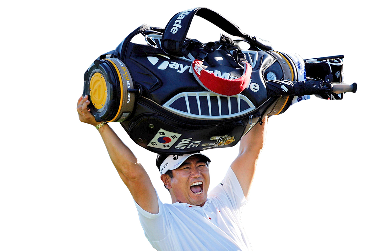 Y.E. Yang is
affectionately known
as ‘The Tiger Killer’
after his heroics at
the 2009 PGA